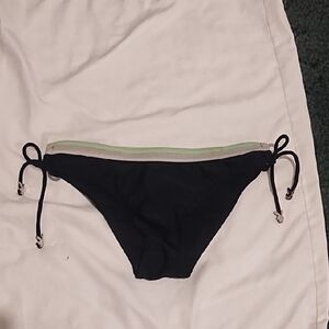 PLAYBOY Black Bikini Bottom with Green Trim